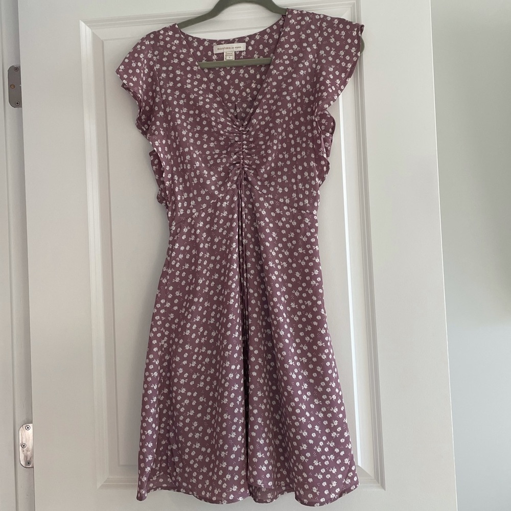 Monteau los angeles-Small purple flower sun dress